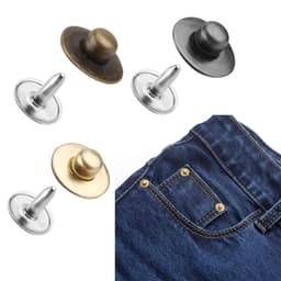 Nút đinh tán cố định túi trước quần jean (rivets for jeans pocket) Hàng không gỉ sét Bịch 100 nút + 100 đinh 1