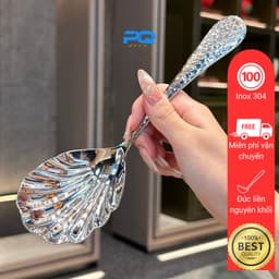Muôi múc canh hình sò muỗng vá múc soup để bàn ăn inox 18/10 1