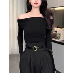 Áo Thun Dài Tay Trễ Vai Đính Nơ siêu hot cho nữ Giáng SInh- Noel - Tết m636 5