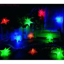 Dây Đèn Led Ngôi Sao Nhỏ 4M Chớp Đủ Màu. 4m 16 ngôi sao trang trí noel, giáng sinh 6