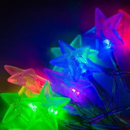 Dây Đèn Led Ngôi Sao Nhỏ 4M Chớp Đủ Màu. 4m 16 ngôi sao trang trí noel, giáng sinh 7