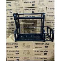 Kệ Gia Vị Nhà Bếp Chữ B Có Gác Thớt. KỆ GIA VỊ CHỮ H 2 TẦNG MỚI CÓ KHE ĐỂ THỚT. Kệ đựng gia vị nhà bếp 2 tầng chữ B 7