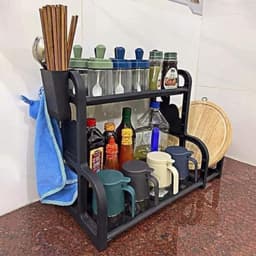 Kệ Gia Vị Nhà Bếp Chữ B Có Gác Thớt. KỆ GIA VỊ CHỮ H 2 TẦNG MỚI CÓ KHE ĐỂ THỚT. Kệ đựng gia vị nhà bếp 2 tầng chữ B 3