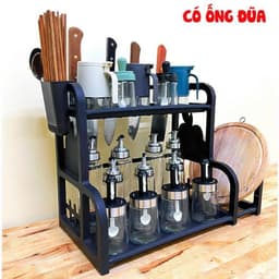 Kệ Gia Vị Nhà Bếp Chữ B Có Gác Thớt. KỆ GIA VỊ CHỮ H 2 TẦNG MỚI CÓ KHE ĐỂ THỚT. Kệ đựng gia vị nhà bếp 2 tầng chữ B 4