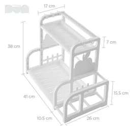 Kệ Gia Vị Nhà Bếp Chữ B Có Gác Thớt. KỆ GIA VỊ CHỮ H 2 TẦNG MỚI CÓ KHE ĐỂ THỚT. Kệ đựng gia vị nhà bếp 2 tầng chữ B 9