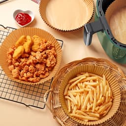 Set 50 Miếng Giấy Lót Nồi Chiên Hình Khuôn Bánh - Giảm Thiểu Tối Đa Dầu Mỡ Bám Vào Nồi Chiên không dầu 3