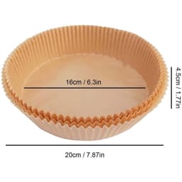 Set 50 Miếng Giấy Lót Nồi Chiên Hình Khuôn Bánh - Giảm Thiểu Tối Đa Dầu Mỡ Bám Vào Nồi Chiên không dầu 4