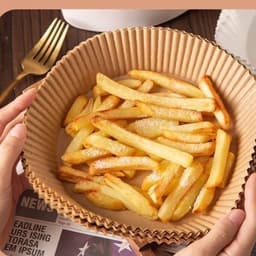 Set 50 Miếng Giấy Lót Nồi Chiên Hình Khuôn Bánh - Giảm Thiểu Tối Đa Dầu Mỡ Bám Vào Nồi Chiên không dầu 8