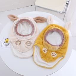 Khăn Mũ Chùm Kín Đầu Cho Bé Trai Và Bé Gái 3-12 Tuổi, Mũ Lông Cừu Kèm Kính 3 in 1 Có Thể Tháo Rời 8