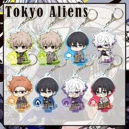 (Mua 1 tặng 1) Móc khóa TOKYO ALIENS ver NGỒI SUY TƯ in hình anime chibi mica acrylic dễ thương quà tặng xinh xắn 1