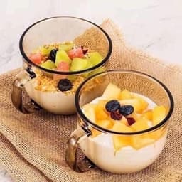 Cốc hổ phách thủy tinh 440ml to, Ly thủy tinh chịu nhiệt màu hổ phách dung tích 440ml 2