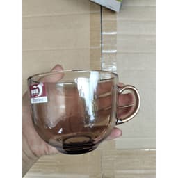Cốc hổ phách thủy tinh 440ml to, Ly thủy tinh chịu nhiệt màu hổ phách dung tích 440ml 4