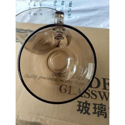 Cốc hổ phách thủy tinh 440ml to, Ly thủy tinh chịu nhiệt màu hổ phách dung tích 440ml 6