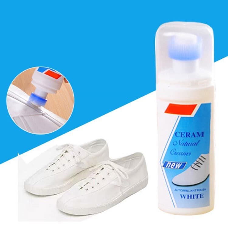 Chai tẩy trắng làm sạch giày và túi xách đa năng có chổi cọ thần thánh