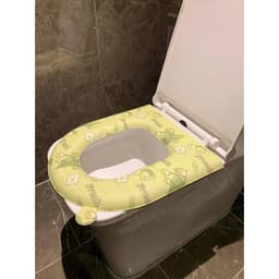 Đệm lót bồn cầu giữ ấm chống vi khuẩn bằng EVA chống thấm in họa tiết xinh xắn 43x39cm 3