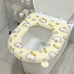 Đệm lót bồn cầu giữ ấm chống vi khuẩn bằng EVA chống thấm in họa tiết xinh xắn 43x39cm 5