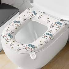 Đệm lót bồn cầu giữ ấm chống vi khuẩn bằng EVA chống thấm in họa tiết xinh xắn 43x39cm 6