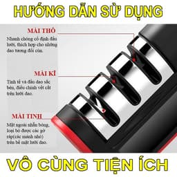 Dụng cụ mài dao kéo 3 khe 3 cấp độ cầm tay tiện lợi 8