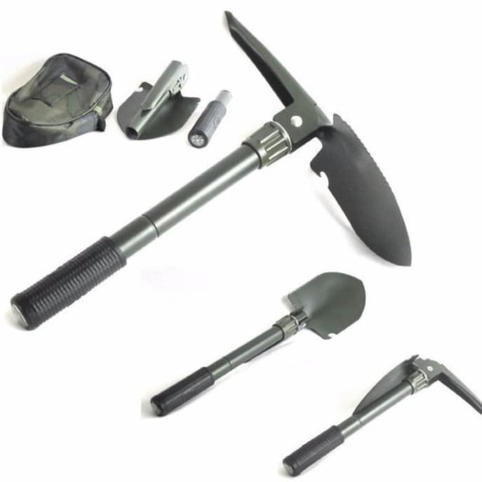 Cuốc Xẻng Đa Năng 4in1. Cuốc Xẻng phượt đa năng 4in1 + tặng kèm túi đựng. Bộ cuốc xẻng 4in1 đa năng