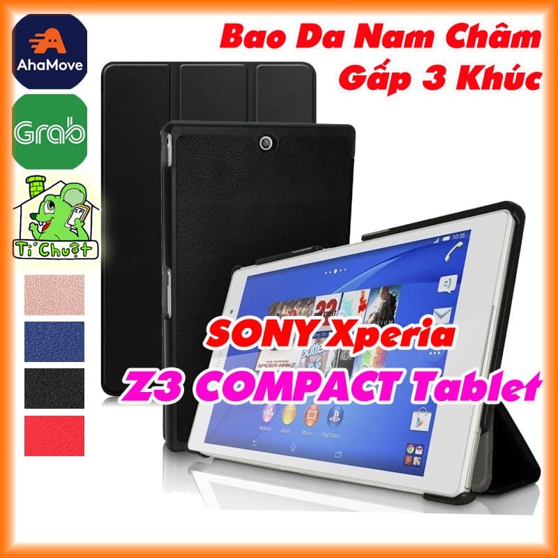 Bao Da MTB SONY Xperia Z3 Compact Tablet 8.0" 2015 Gấp 3 Khúc Lưng Cứng Có Nam Châm