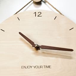 Đồng hồ treo tường bằng gỗ vintage đơn giản UMASO (kèm núm và dây treo) 3