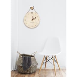 Đồng hồ treo tường bằng gỗ vintage đơn giản UMASO (kèm núm và dây treo) 6