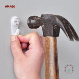 Đồng hồ treo tường bằng gỗ vintage đơn giản UMASO (kèm núm và dây treo) 9
