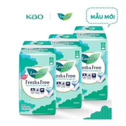 Combo 3 túi = 60 miếng Băng Vệ Sinh Laurier Fresh & Free Siêu Mỏng Cánh - 20 Miếng 1