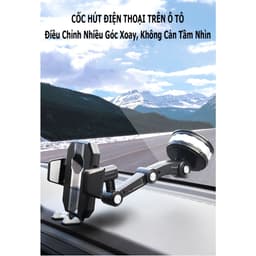 Giá đỡ điện thoại 3 khớp gắn taplo, kính ô tô hoặc bàn làm việc, chống rung, siêu chắc 6