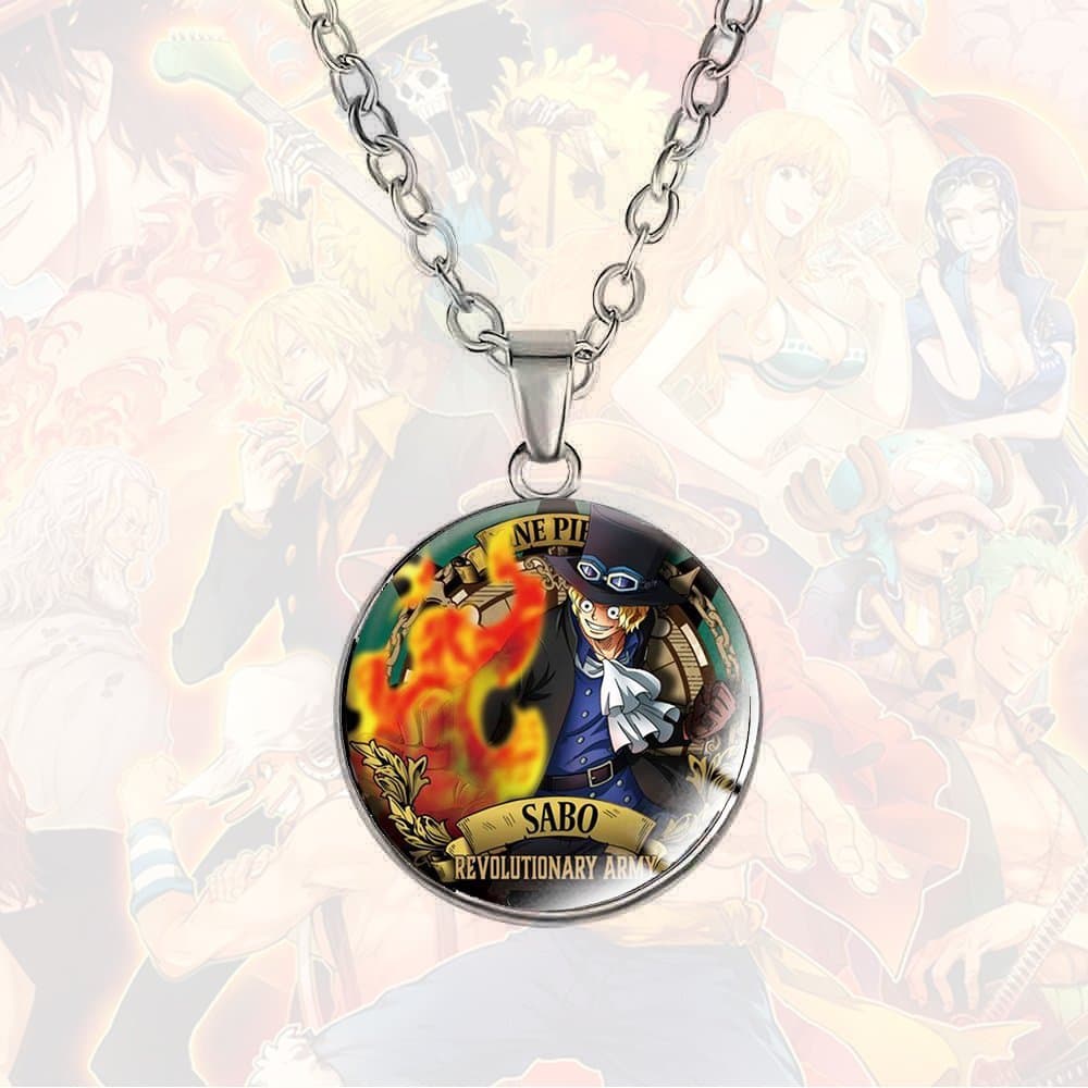Vòng cổ IN HÌNH ONE PIECE anime chibi xinh xắn quà tặng độc đáo