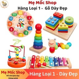 Combo 6 Món Đồ Chơi Gỗ Montessori Thông Minh Trí Tuệ Cho Bé Giáo Cụ Montessori Đồ Chơi Giáo Dục Bé 1