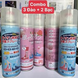 [COMBO] 5 Chai xịt Khử Mùi Giày Nano Bạc Diệt Khuẩn Ngăn Ngừa Hôi Chân Lưu Hương 24h 1