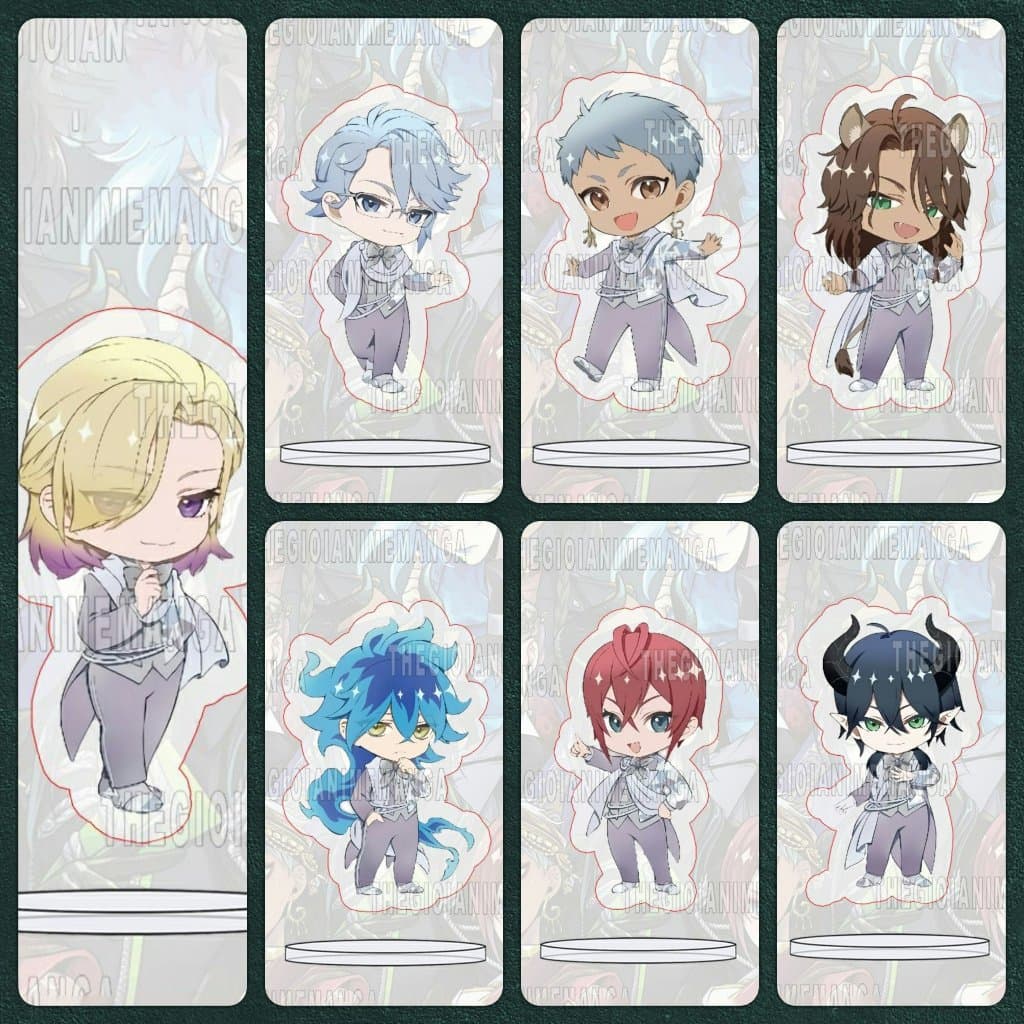 (mua 1 tặng 1) (3CM) Mô hình Standee Disney Twisted-Wonderland mini chibi mica acrylic tượng anime