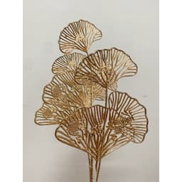 Cành Lá rẻ quạt Phủ Nhũ Vàng Đồng, rẻ quạt vàng kim Sang Chảnh Trang Trí Giáng Sinh, Tháp Quà Tặng, Decor Phòng 4