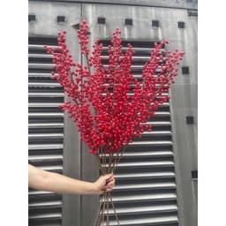 Cành đông đào 12 nhánh, trang trí tết, trang trí noel, trang trí tiệc, cắm hoa Decor Phòng 2