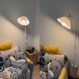🔥(KÈM BÓNG) Đèn cây đứng phong cách hiện đại chân cao chai vải xếp ly sang trọng cổ điển trang trí decor phòng ngủ phòng 2