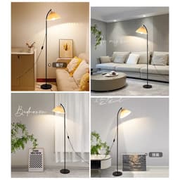 🔥(KÈM BÓNG) Đèn cây đứng phong cách hiện đại chân cao chai vải xếp ly sang trọng cổ điển trang trí decor phòng ngủ phòng 4