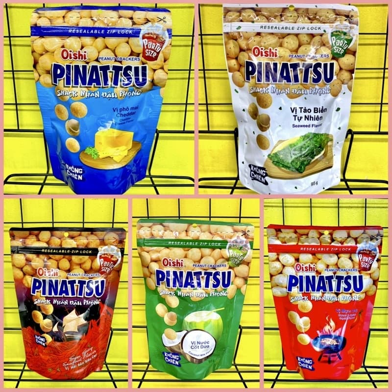 Snack  Pinattsu Oishi đủ vị gói 85g