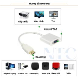Cáp chuyển HDMI sang VGA Full HD 1080P chất lượng cao – Dùng cho máy tính, laptop, projector 3