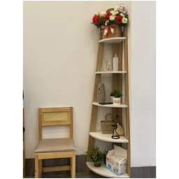 Kệ sách góc tường gỗ 5 tầng đa năng tiết kiệm không gian 6