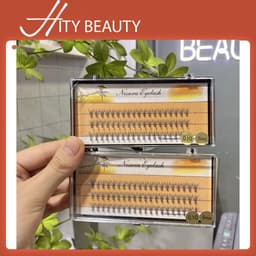Hộp lông mi giả Nesura chùm đuôi cá sợi mi siêu nhẹ mềm mượt dành cho makeup trang điểm chuyên nghiệp - HIty Beauty 1