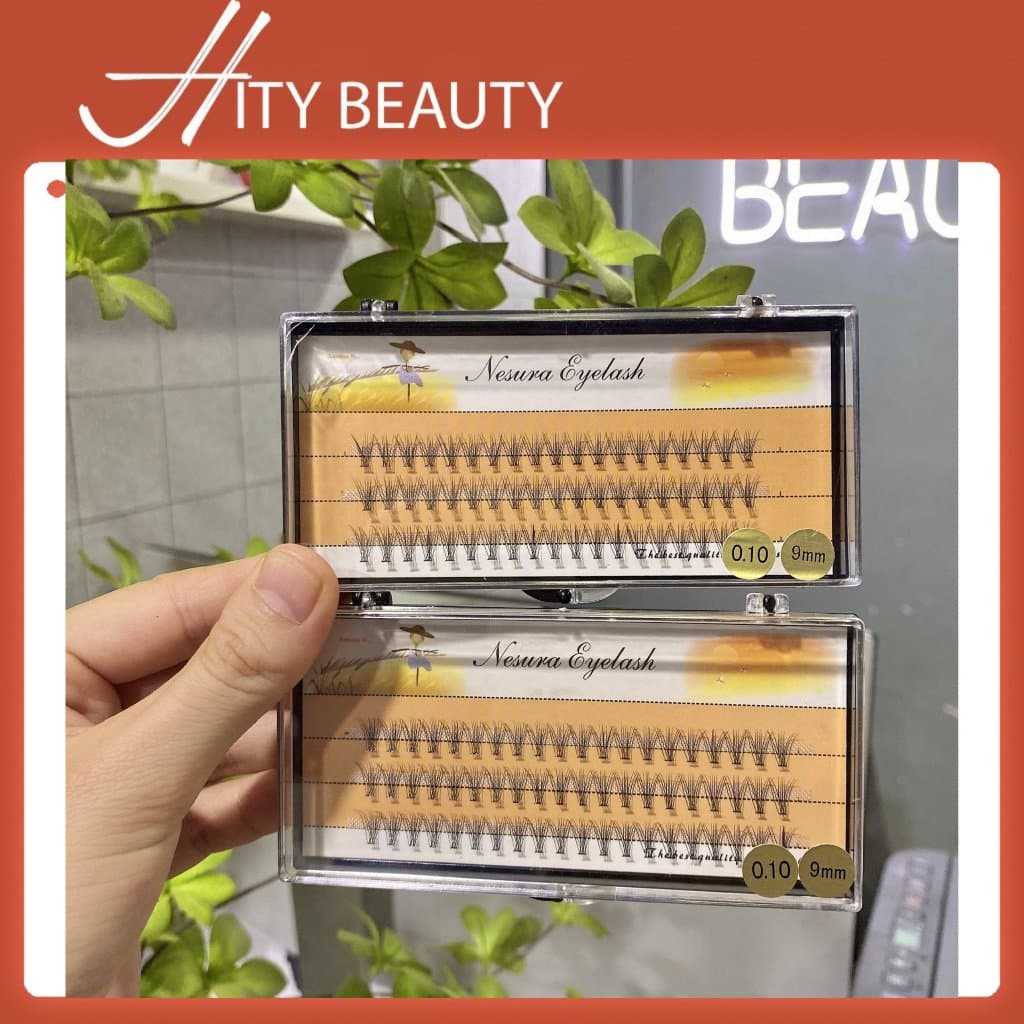 Hộp lông mi giả Nesura chùm đuôi cá sợi mi siêu nhẹ mềm mượt dành cho makeup trang điểm chuyên nghiệp - HIty Beauty
