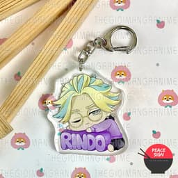 (mua 1 tặng 1) Móc khóa TOKYO REVENGERS ver NGỒI ÔM TÊN in hình anime chibi Mica trong acrylic dễ thương 4