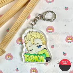 (mua 1 tặng 1) Móc khóa TOKYO REVENGERS ver NGỒI ÔM TÊN in hình anime chibi Mica trong acrylic dễ thương 5