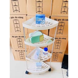 Kệ Nhựa Góc 4 Tầng Có Bánh Xe và Kệ đựng đồ đa Năng 4 Tầng Nhựa ABS Có Bánh Xe (Chữ Nhật) 6