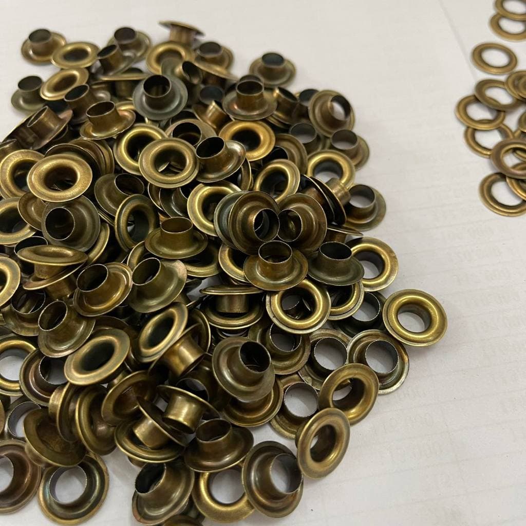 Khoen mắt cáo ore 8mm Khuy mắt cáo đóng bạt, bấm bạt Bằng sắt Túi 100 cái và 100 long đền