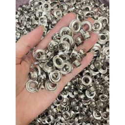 Khoen mắt cáo ore 8mm Khuy mắt cáo đóng bạt, bấm bạt Bằng sắt Túi 100 cái và 100 long đền 7