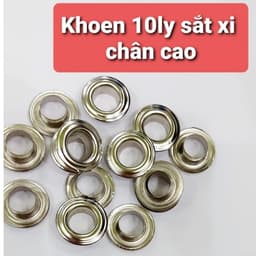 Khoen bạt khoen ore 10mm Chân cao 7mm Khuy mắt cáo đóng bạt 10ly Bằng sắt Màu bạc 1