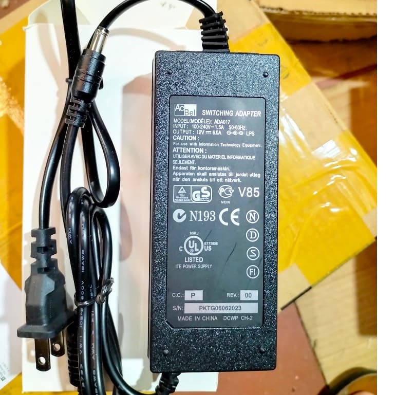 Nguồn Acbel 12V6A cao cấp, loại đặc biệt cho hiệu suất tối ưu , Bảo Hành 12 Tháng - PLC Telecom