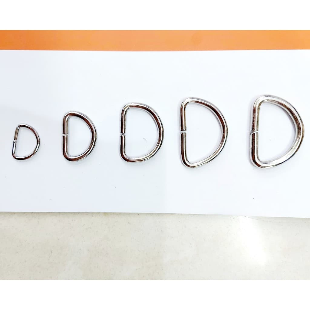 Khoen chữ D Bằng sắt Bán sỉ - Nhiều size 1.5cm 2cm 2.5cm 3cm - Phụ kiện túi xách, balo, đồ da, thủ công Bịch 0.5kg / 1kg